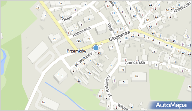 Przemków, Plac Wolności, 9, mapa Przemków