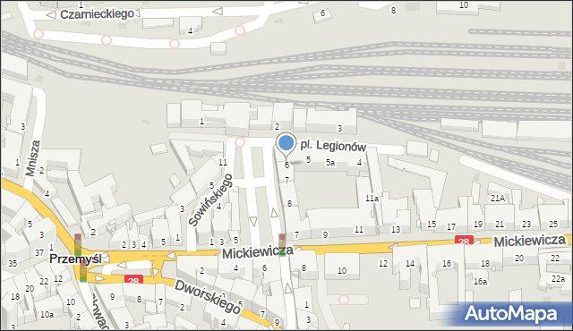 Przemyśl, Plac Legionów, 6, mapa Przemyśla