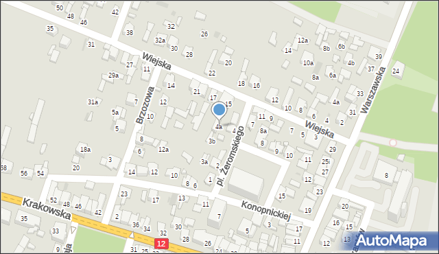 Przysucha, Plac Żeromskiego Stefana, 4a, mapa Przysucha