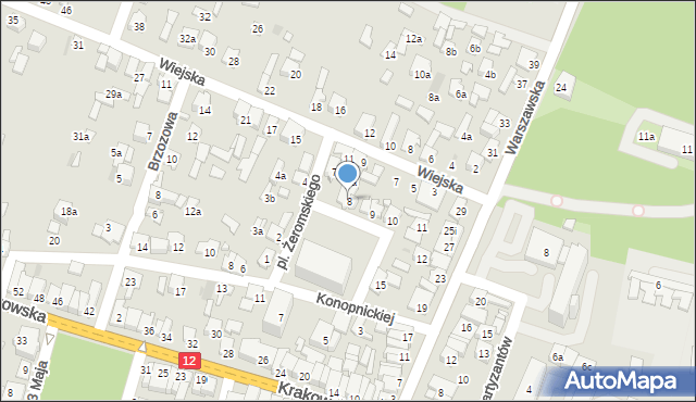 Przysucha, Plac Żeromskiego Stefana, 8, mapa Przysucha