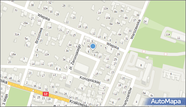 Przysucha, Plac Żeromskiego Stefana, 9/1, mapa Przysucha