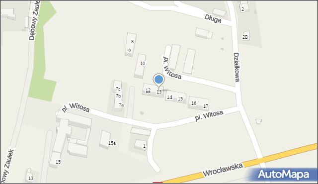 Pszenno, Plac Witosa Wincentego, 13, mapa Pszenno