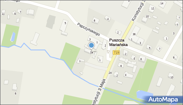 Puszcza Mariańska, Plac Kościuszki Tadeusza, gen., 1a, mapa Puszcza Mariańska