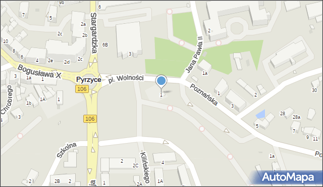 Pyrzyce, Plac Wolności, 4, mapa Pyrzyce