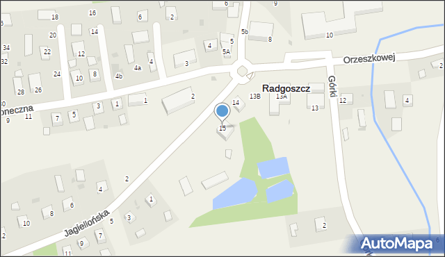 Radgoszcz, Plac św. Kazimierza, 15, mapa Radgoszcz