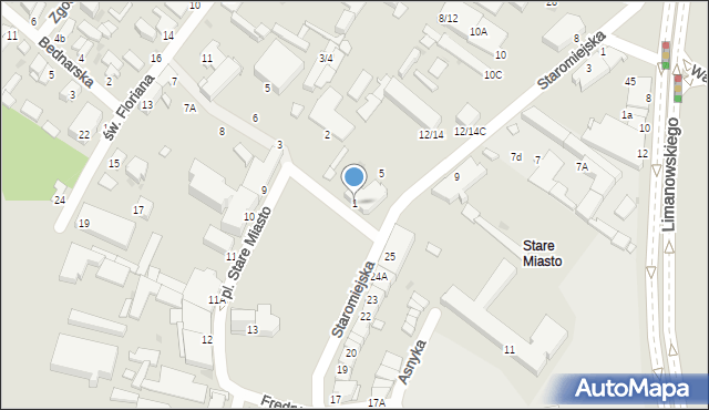 Radom, Plac Stare Miasto, 1, mapa Radomia