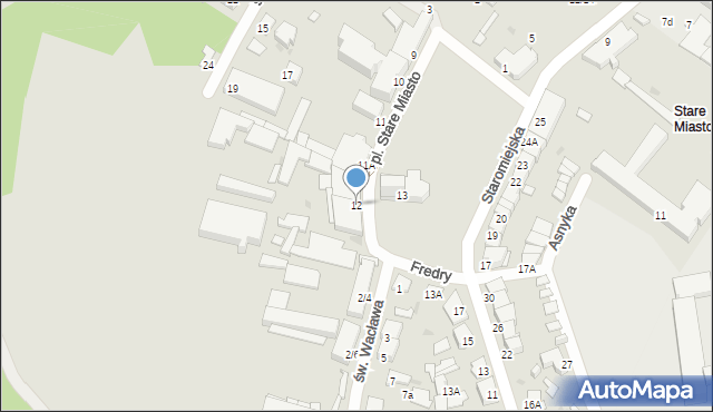Radom, Plac Stare Miasto, 12, mapa Radomia