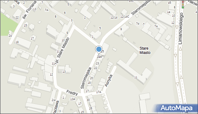 Radom, Plac Stare Miasto, 24A, mapa Radomia