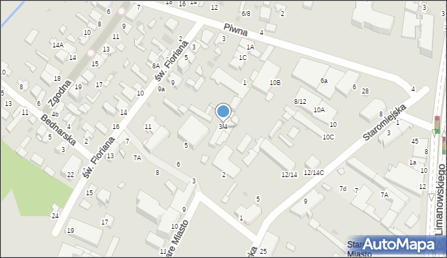 Radom, Plac Stare Miasto, 4, mapa Radomia
