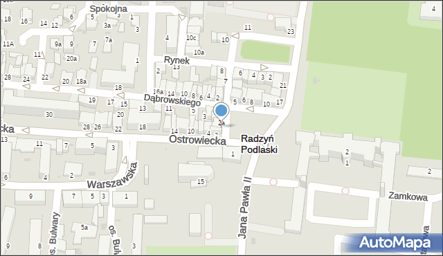 Radzyń Podlaski, Plac Wolności, 2, mapa Radzyń Podlaski