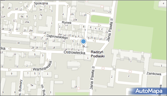 Radzyń Podlaski, Plac Wolności, 2, mapa Radzyń Podlaski