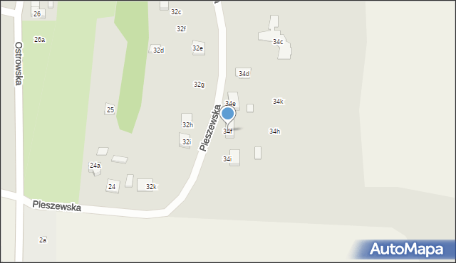 Raszków, Pleszewska, 34f, mapa Raszków