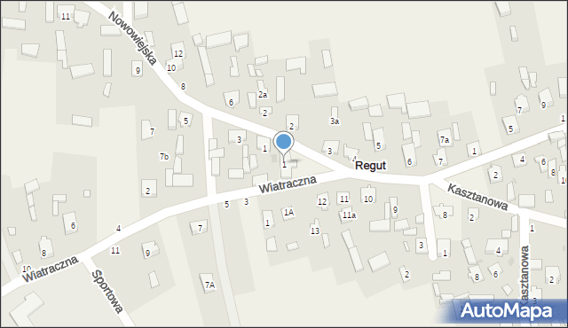 Regut, Plac św. Floriana, 1, mapa Regut