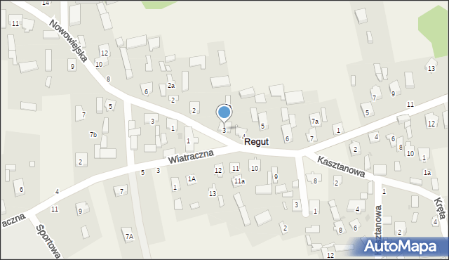 Regut, Plac św. Floriana, 3, mapa Regut