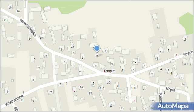 Regut, Plac św. Floriana, 3a, mapa Regut