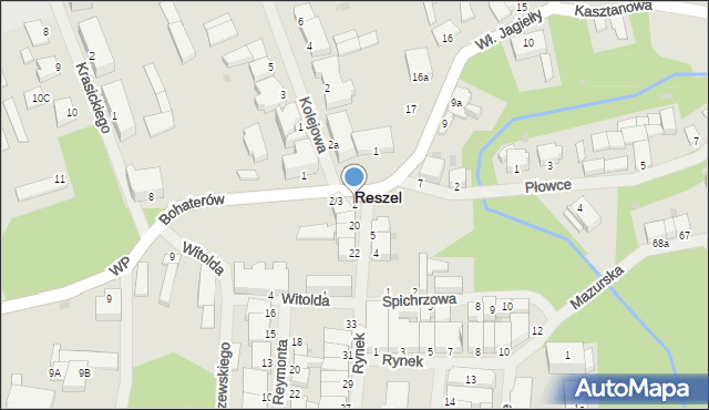 Reszel, Plac Paderewskiego Ignacego Jana, 2, mapa Reszel