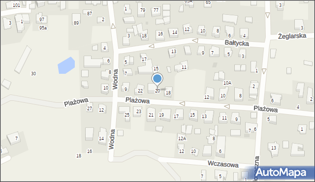 Rewa, Plażowa, 20, mapa Rewa