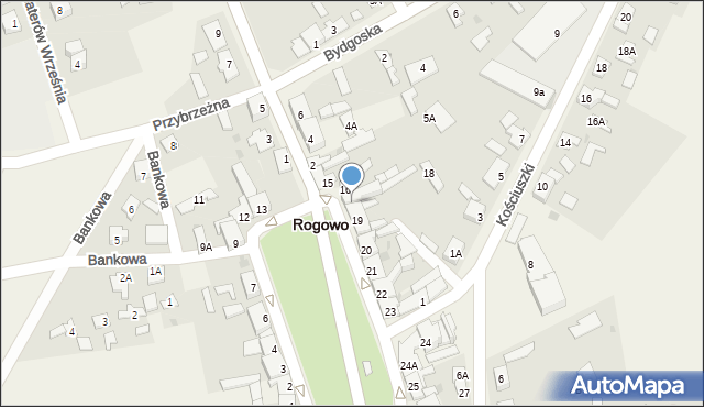 Rogowo, Plac Powstańców Wielkopolskich, 17, mapa Rogowo