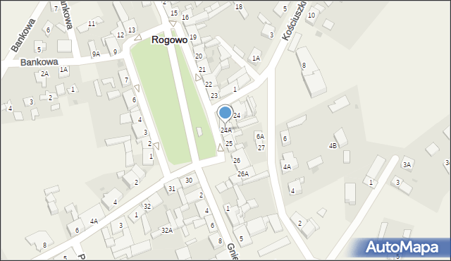 Rogowo, Plac Powstańców Wielkopolskich, 24A, mapa Rogowo