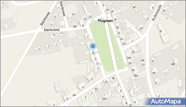 Rogowo, Plac Powstańców Wielkopolskich, 4, mapa Rogowo