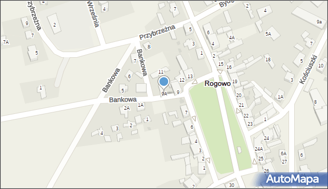 Rogowo, Plac Powstańców Wielkopolskich, 9A, mapa Rogowo