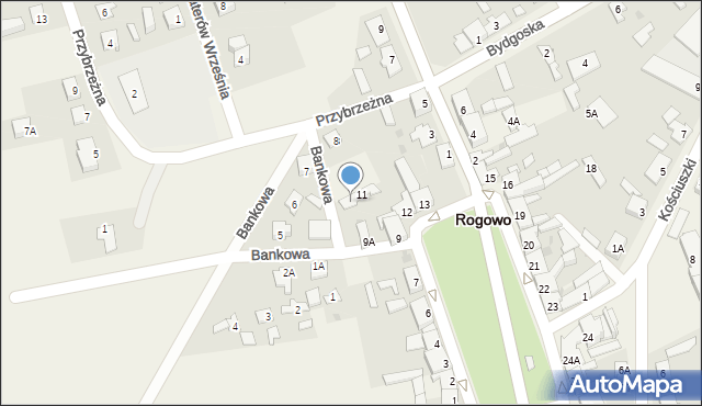 Rogowo, Plac Powstańców Wielkopolskich, 9B, mapa Rogowo