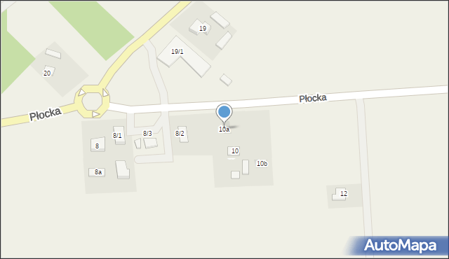 Rogozino, Płocka, 10a, mapa Rogozino