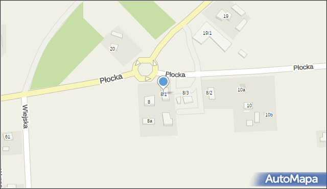 Rogozino, Płocka, 8/1, mapa Rogozino