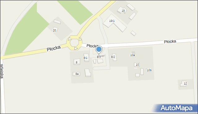 Rogozino, Płocka, 8/3, mapa Rogozino