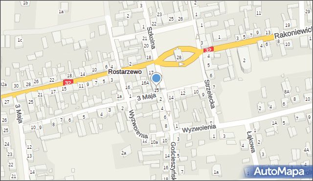 Rostarzewo, Plac Powstańców Wielkopolskich, 15, mapa Rostarzewo