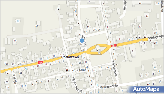 Rostarzewo, Plac Powstańców Wielkopolskich, 19, mapa Rostarzewo