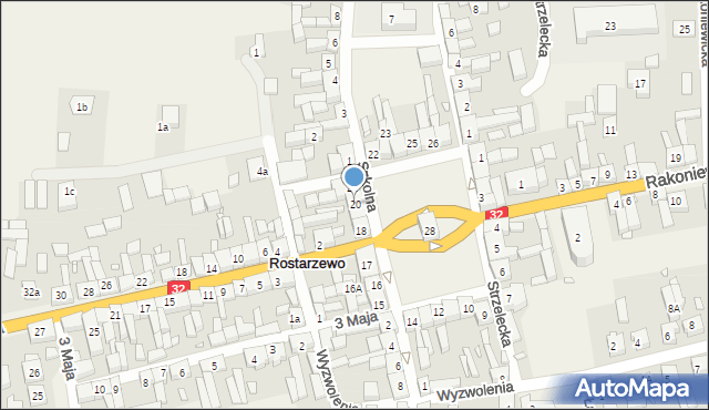 Rostarzewo, Plac Powstańców Wielkopolskich, 20, mapa Rostarzewo