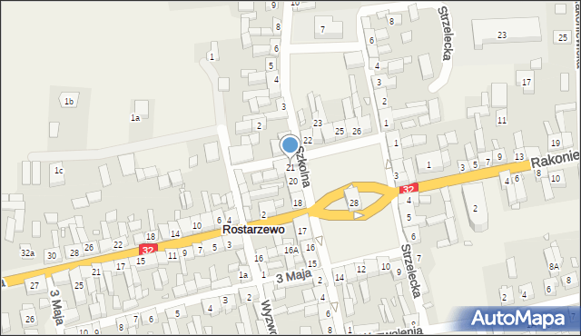 Rostarzewo, Plac Powstańców Wielkopolskich, 21, mapa Rostarzewo