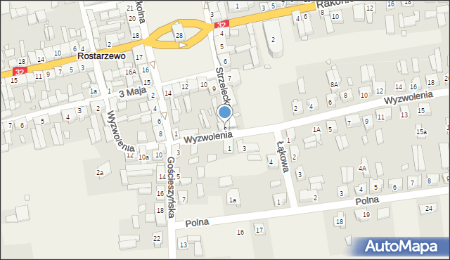 Rostarzewo, Plac Powstańców Wielkopolskich, 8, mapa Rostarzewo