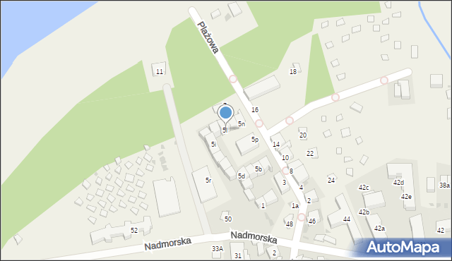 Rowy, Plażowa, 5l, mapa Rowy