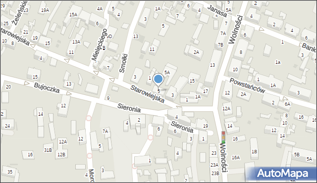 Ruda Śląska, Plac Chopina Fryderyka, 5, mapa Rudy Śląskiej