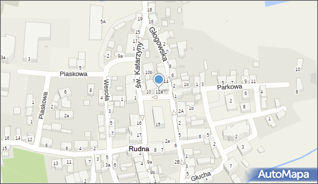 Rudna, Plac Zwycięstwa, 12a, mapa Rudna