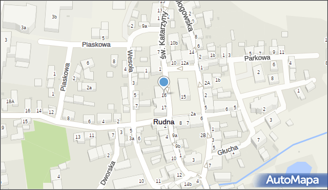 Rudna, Plac Zwycięstwa, 16, mapa Rudna