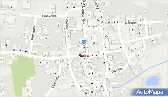 Rudna, Plac Zwycięstwa, 17, mapa Rudna