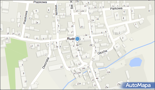 Rudna, Plac Zwycięstwa, 9a, mapa Rudna