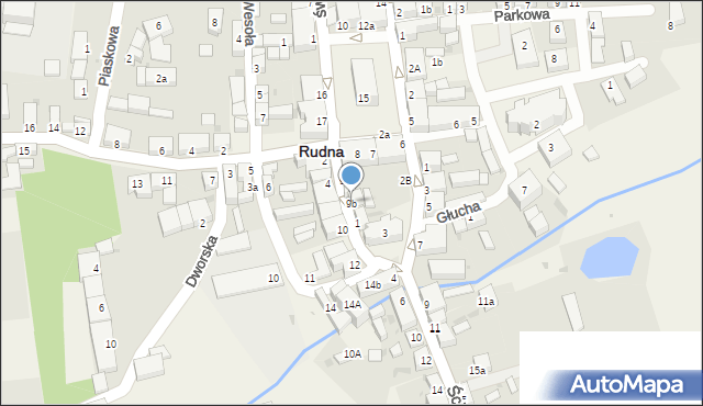 Rudna, Plac Zwycięstwa, 9b, mapa Rudna