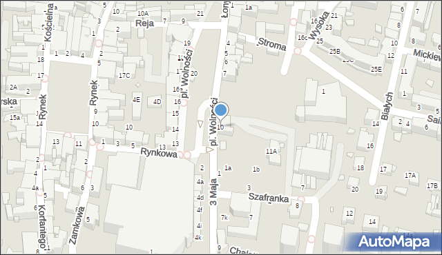 Rybnik, Plac Wolności, 10, mapa Rybnika