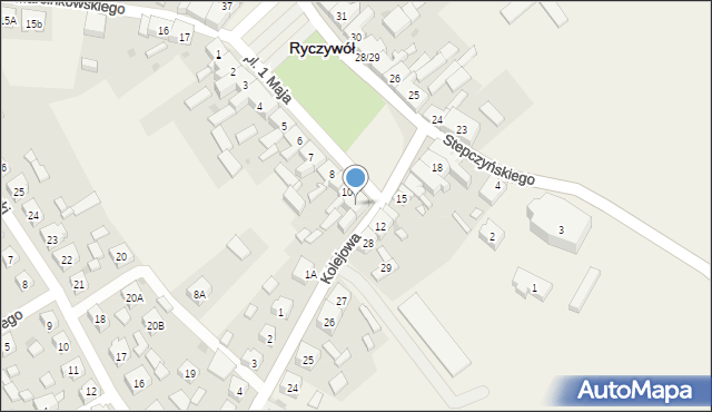 Ryczywół, Plac 1 Maja, 11, mapa Ryczywół