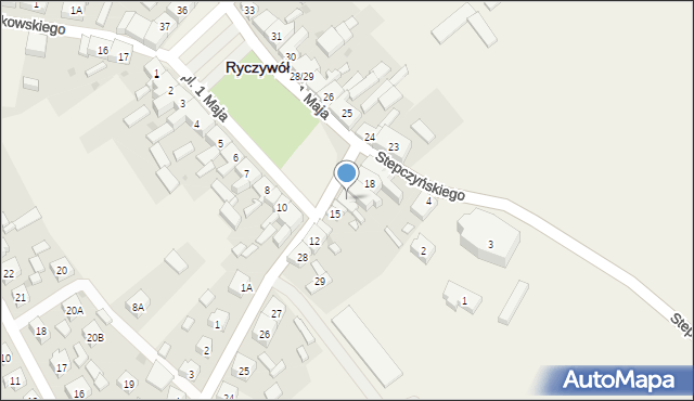 Ryczywół, Plac 1 Maja, 17, mapa Ryczywół