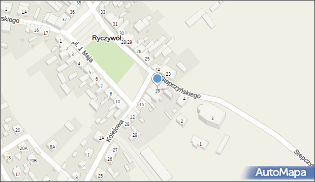 Ryczywół, Plac 1 Maja, 18, mapa Ryczywół