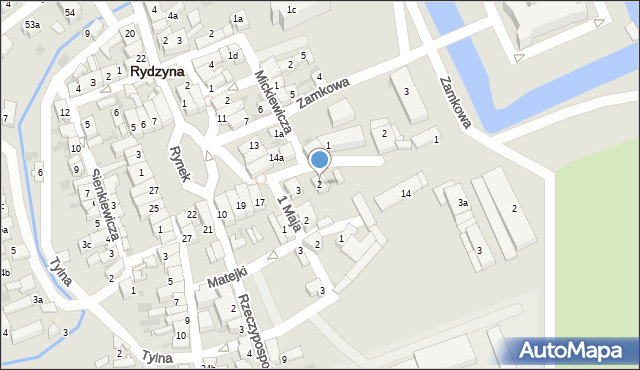 Rydzyna, Plac Dąbrowskiego Jana, 2, mapa Rydzyna