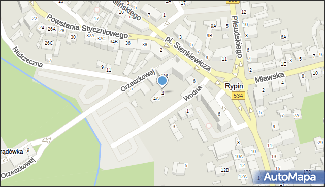 Rypin, Plac Sienkiewicza Henryka, 4, mapa Rypin