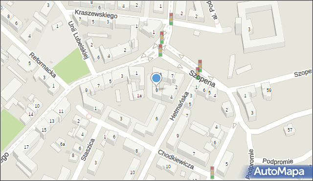 Rzeszów, Plac Śreniawitów, 9, mapa Rzeszów