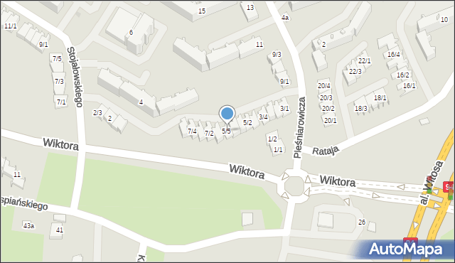 Rzeszów, Pleśniarowicza Jerzego, 5/5, mapa Rzeszów