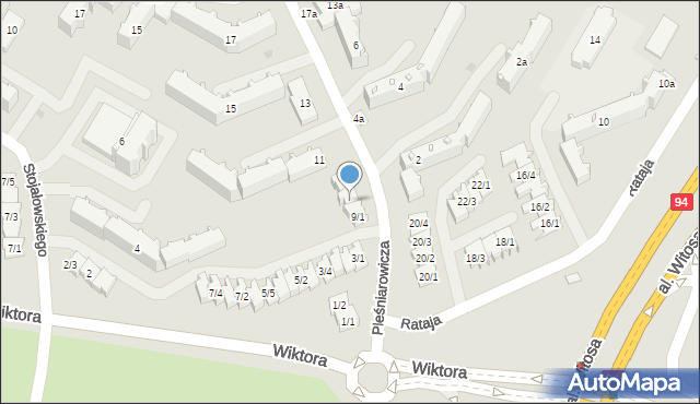 Rzeszów, Pleśniarowicza Jerzego, 9/2, mapa Rzeszów